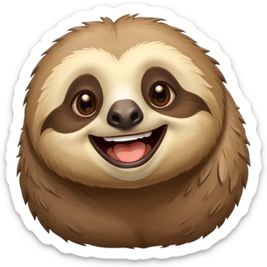 Perezoso que se esté riendo sticker