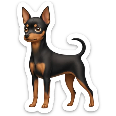 Miniature pinscher dog sticker