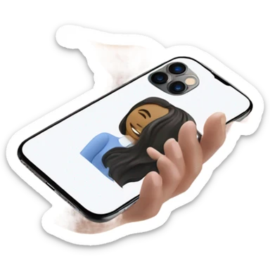 iPhone 14 Pro Max falling out of white lady’s hand sticker