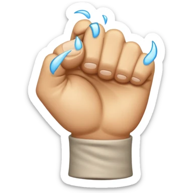 Crying fist emoji sticker