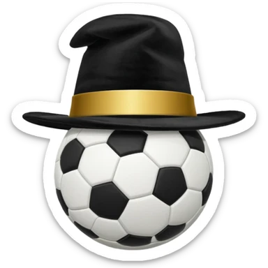 magician's hat soccer ball sticker