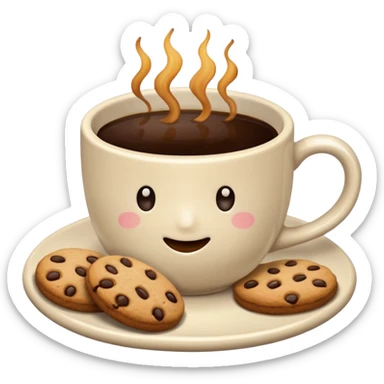 COOKIES CUP CONTAINS COFFEE INSIDE sticker