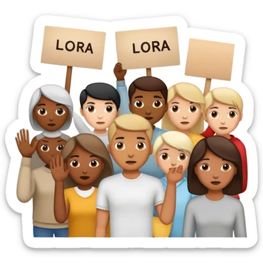 A protest against Llora  sticker
