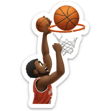 Basketball slam dunk sticker