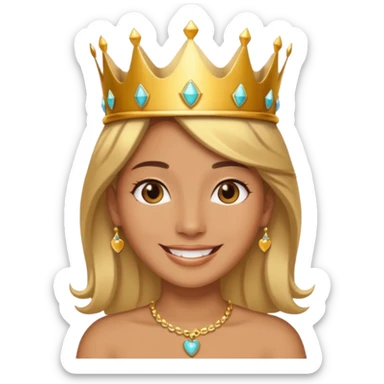 Una persona enamorado y con una corana sticker