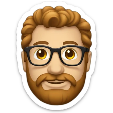 moreno , gafas de ver y barba sticker