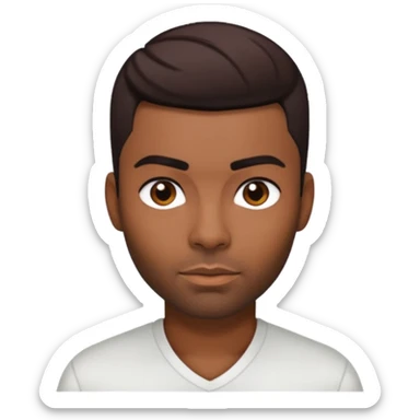 Ginuwine with dark brown hair sticker