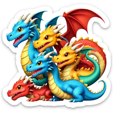 Swarm of dragons sticker