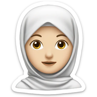 White girl with hijab sticker
