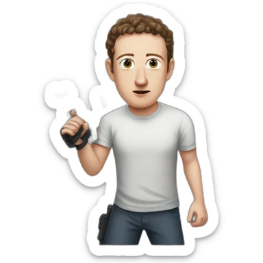 mark zuckerberg fighting for gaza sticker