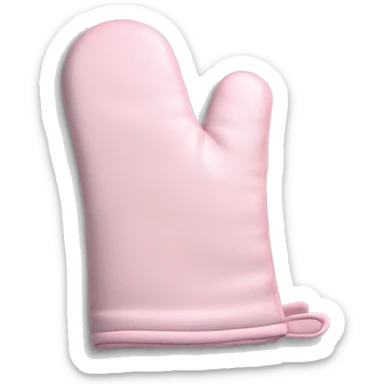 Realistic light pink oven mitt sticker