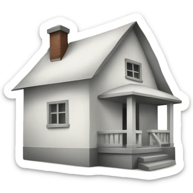 a sheet of paper with a drawing of a house sticker