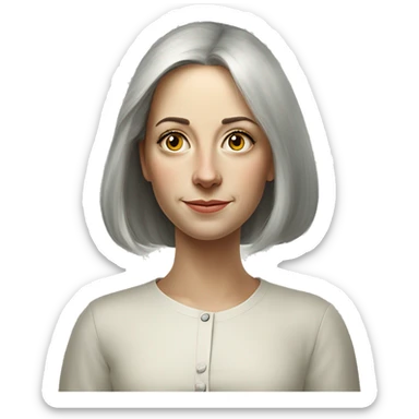 En s'inspirant des toiles de Bosch, portrait de la jeune femme Ève vue de face. Elle a les cheveux longs et ondulés sticker