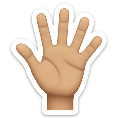 All fingers open except the index finger sticker