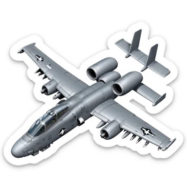 A-10 Thunderbolt II - Fairchild Republic (Grey) sticker
