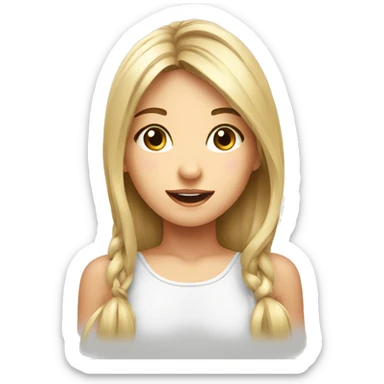 girl face cute creative design innovative sticker