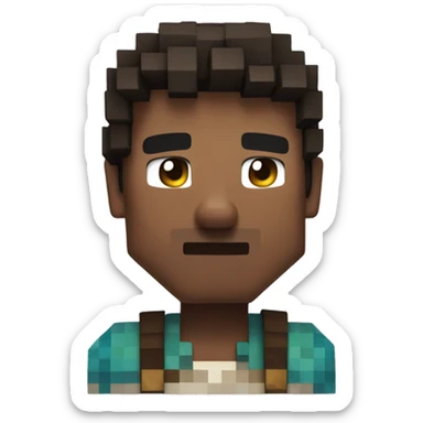 steve from minecraft sticker