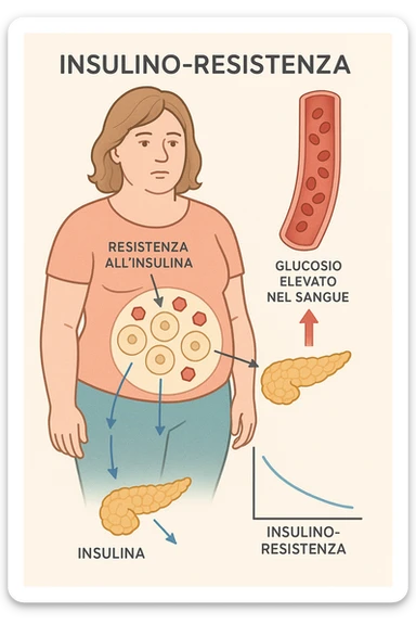 donna con insulino resistenza e molto specifica in italiano sticker