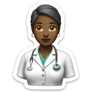 Black female surgical tech sticker