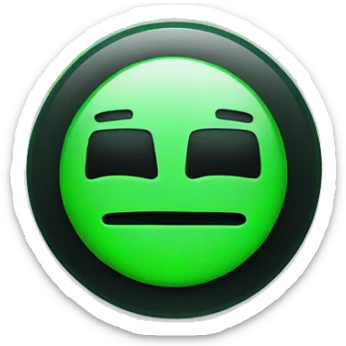 one button that turns green with activated and turn black when desactivated sticker