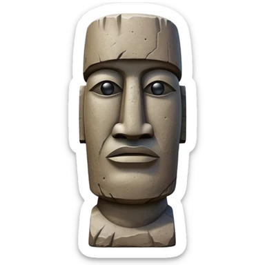 easter island statue sticker