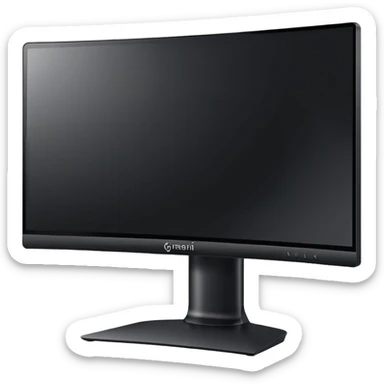 Create a curved monitor for gaming sticker