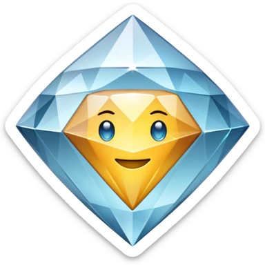 diamond CD emoji in minimalist style with a large scratch sticker