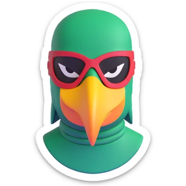 Louisiana themed ski mask with pelican and bayou design sticker