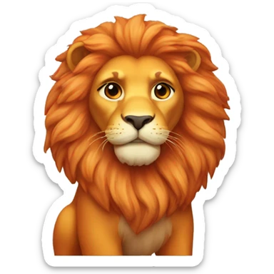 Orange Leo lion sumvol  sticker