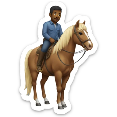 The owner of twitter riding a pony sticker