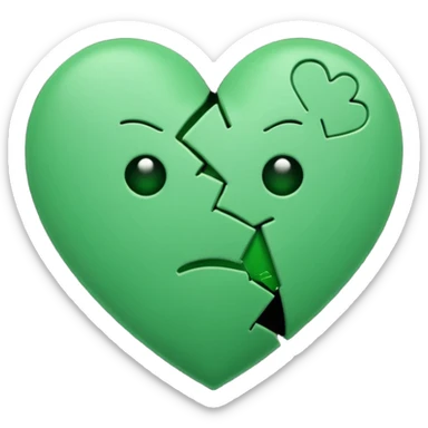 A green broken heart similar to this one “💔” sticker
