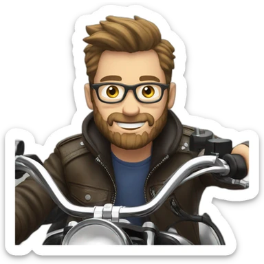 Guy on a triumph scrambler sticker