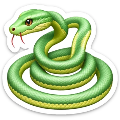 Pastel green snake like this but in pastel green 🐍 sticker