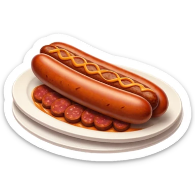 Chorizo Cinematic Realistic Chorizo Dish Emoji, depicted as a single, perfectly spiced sausage, rendered with rich textures and dynamic, appetizing lighting. sticker