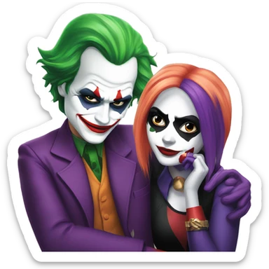 joker and harley quinn sticker