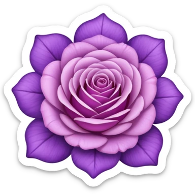 rose shape flower, no stem, now make it a purple sticker