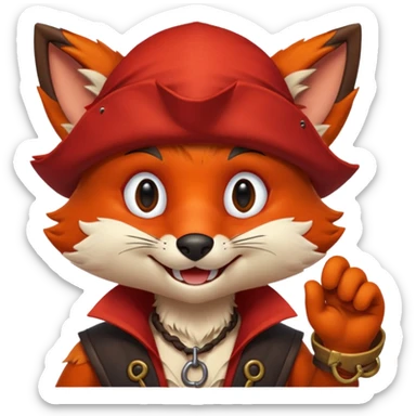Foxy the pirate fox sticker