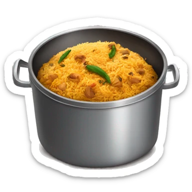 Cooking drum biriyani sticker