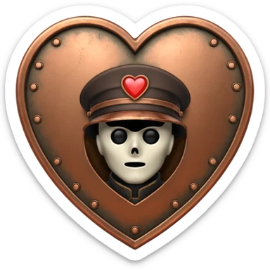 Death Korps Of Krieg Heart Steampunk Clone Army style love heart sticker