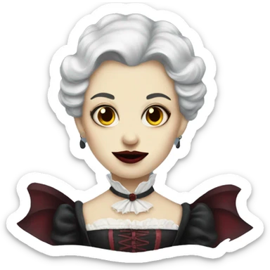 victorian lady vampire sticker