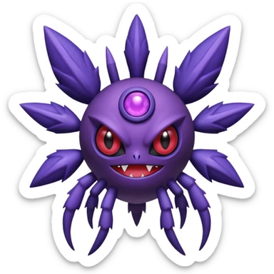 Venonat-Genesect-Sableye-Noibat-fusion, dull body sticker