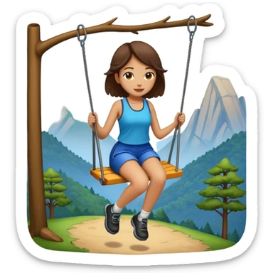 swing hike mixed girl  sticker