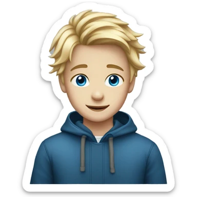 young boy blond hair blue eyes approximatively 17 years sticker