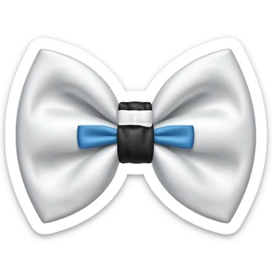 White bow tie like iPhone Emoji boetie sticker