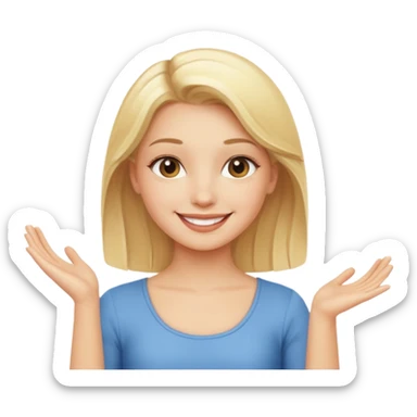 blonde girl in a graceful pose posing for the camera sticker