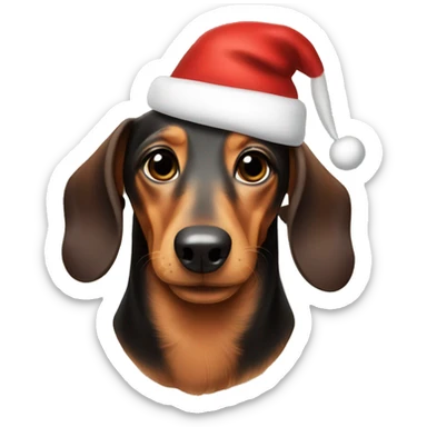 Christmas dachshund  sticker