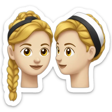 profil gauche d’une tête noire dite tête de Maure, coiffée d’un bandeau blanc le tout sur un drapeau  sticker