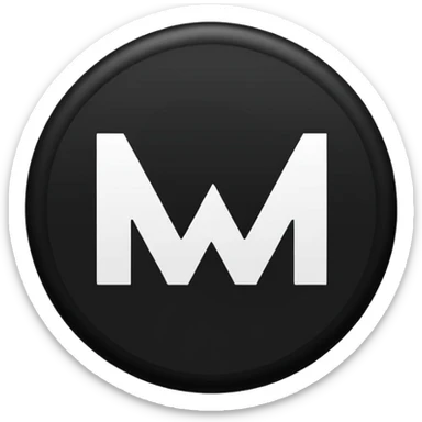 Black circle with “MB” written on in the middle of it. Nothing else no holes or anything. sticker