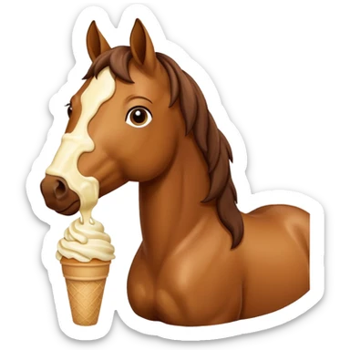 horse with icecream sticker