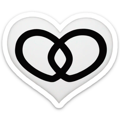 Infinity symbol inside of a heart  sticker